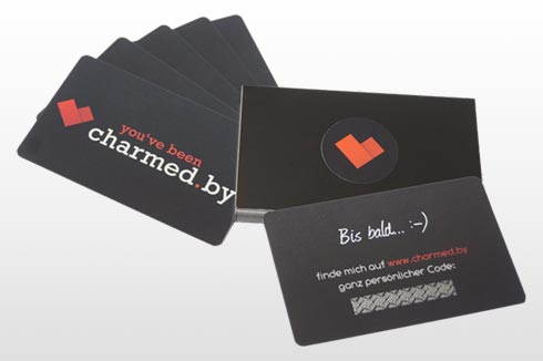 Mit charmed.by werden Flirtkarten verteilt
